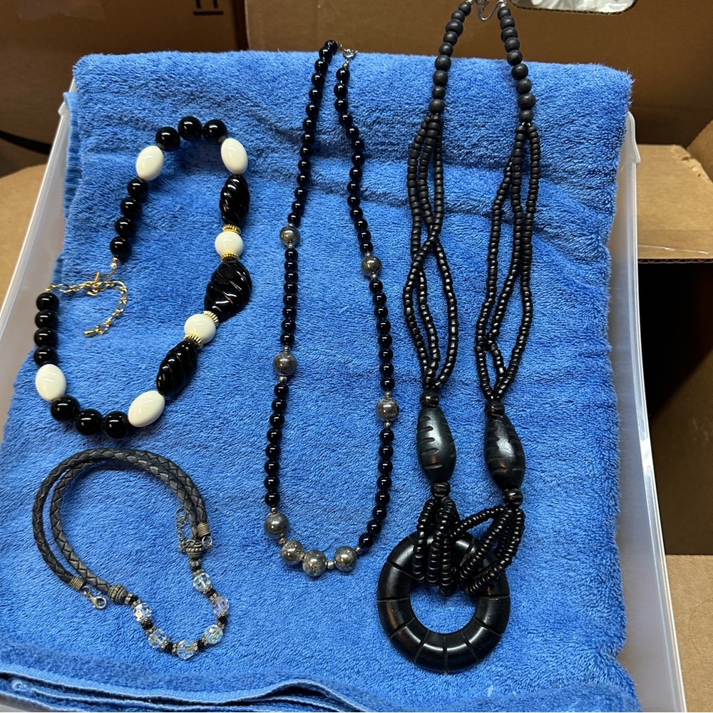 Chic Black and White Necklace Collection